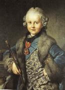Johann Georg Ziesenis Portrait of Carl August von Sachsen oil painting